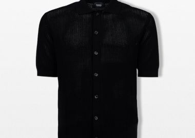 +39MASQ Ανδρικό Μαύρο Short Sleeved Polo T-Shirt - +39MASQ - 