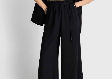 'ALE γυναικεία παντελόνα μονόχρωμη Loose Fit - 82276008 Μαύρο - 'ALE - 