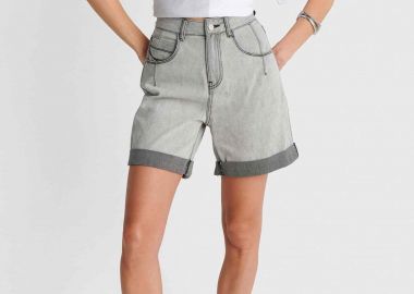 'ALE γυναικείο denim σορτς - 8922976 Ανθρακί - 'ALE - 