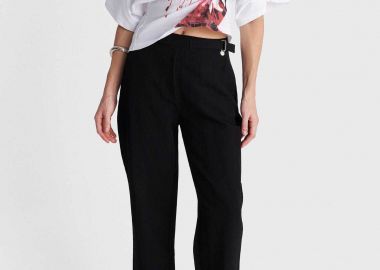 'ALE γυναικείο παντελόνι Straight Fit - 8923058 Μαύρο - 'ALE - 