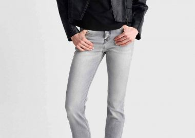 'ALE γυναικείο τζιν παντελόνι Slim Fit - 8923084 Ανθρακί - 'ALE - 