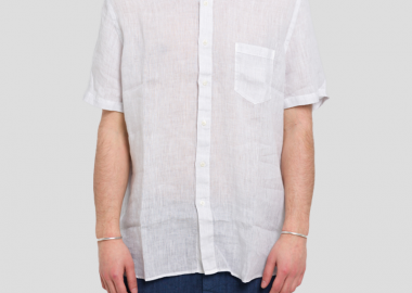 120% LINO Ανδρικό Λευκό Lino Shirt Natural White - 120% LINO - 
