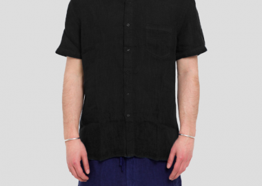 120% LINO Ανδρικό Μπλε Linen Shorts In Blue - 120% LINO - 