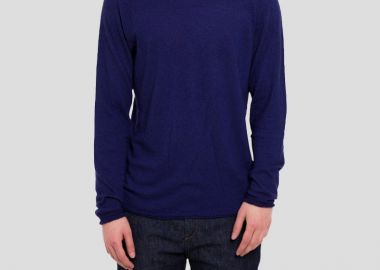 120% LINO Ανδρικό Μπλε Long Sleeves T-Shirt - 120% LINO - 
