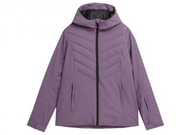4F 4FAW23TJACF122-50S Γυναικείο Μπουφάν για Σκι & Snowboard Μωβ - 4f - 