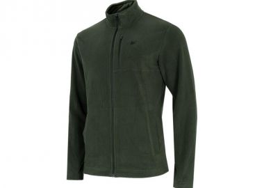 4F Ανδρική Ζακέτα Fleece με Φερμουάρ Χακί H4Z22-PLM352-43S - 4f - 