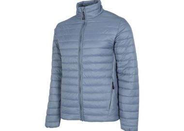 4F Ανδρικό Χειμωνιάτικο Μπουφάν Puffer Γαλάζιο H4Z22-KUMP003-34S - 4f - 