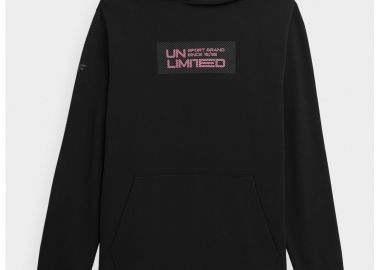 4F Ανδρικό Φούτερ με Κουκούλα Μαύρο 4FSS23TSWSM266-20S - 4f - 