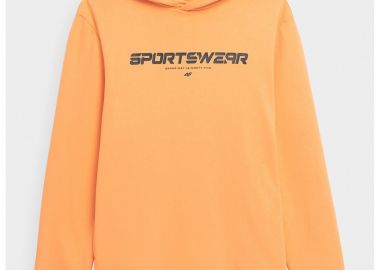 4F Ανδρικό Φούτερ με Κουκούλα Πορτοκαλί 4FSS23TSWSM266-64S - 4f - 