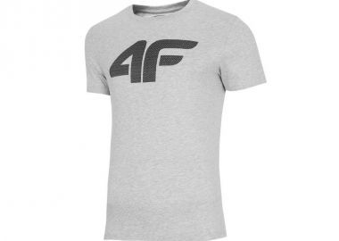 4F Ανδρικό T-shirt Γκρι με Λογότυπο H4Z22-TSM353-27M - 4f - 