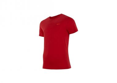 4F Ανδρικό T-shirt Κόκκινο Μονόχρωμο H4L22-TSM352-62S - 4f - 