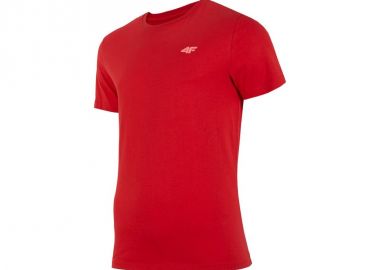 4F Ανδρικό T-shirt Κόκκινο Μονόχρωμο H4Z22-TSM352-62S - 4f - 