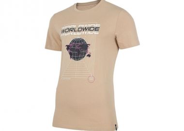 4F Ανδρικό T-shirt Μπεζ με Στάμπα H4Z22-TSM029-82S - 4f - 