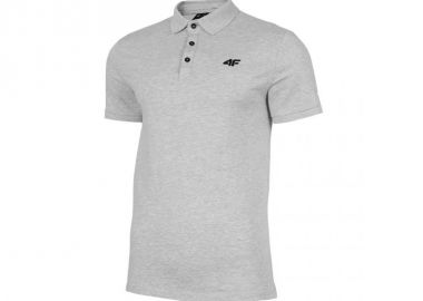 4F Ανδρικό T-shirt Polo Γκρι H4L22-TSM355-27M - 4f - 