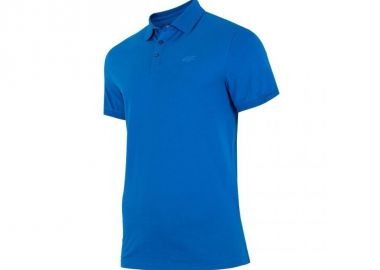 4F Ανδρικό T-shirt Polo Μπλε H4L22-TSM355-33S - 4f - 