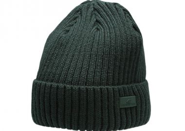 4F Beanie Ανδρικός Σκούφος με Rib Πλέξη σε Χακί χρώμα H4Z22-CAM009-43S - 4f - 