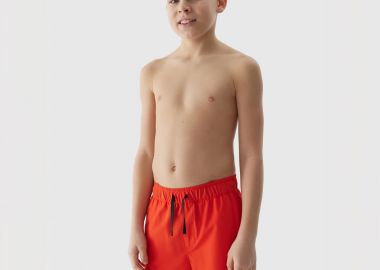 4F BOYS' BEACH BOARDSHORTS ΚΟΚΚΙΝΟ - 4F - 