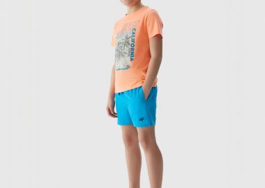 4F BOYS' BEACH BOARDSHORTS ΜΠΛΕ - 4F - 