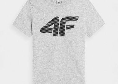 4F BOYS' LOGO PRINT T-SHIRT ΓΚΡΙ - 4F - 