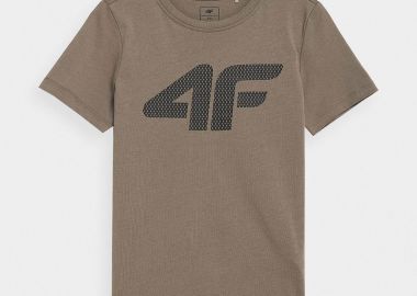 4F BOYS' LOGO PRINT T-SHIRT ΚΑΦΕ - 4F - 