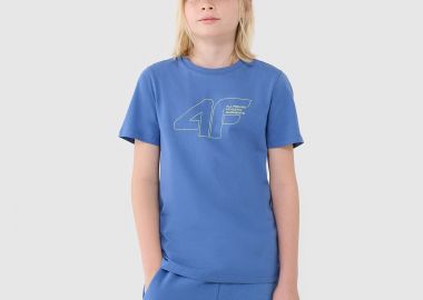 4F BOYS' LOGO T-SHIRT ΜΠΛΕ - 4F - 