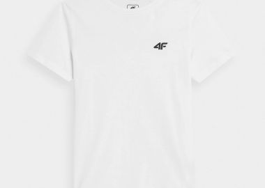 4F BOYS' PLAIN T-SHIRT ΑΣΠΡΟ - 4F - 