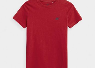 4F BOYS' PLAIN T-SHIRT ΚΟΚΚΙΝΟ - 4F - 