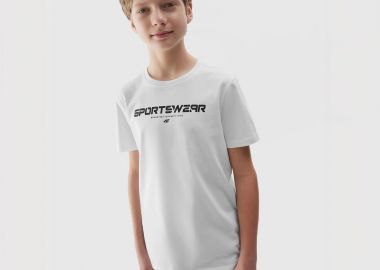 4F BOYS' PRINTED T-SHIRT ΑΣΠΡΟ - 4F - 