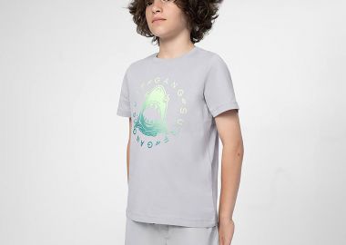 4F BOYS' PRINTED T-SHIRT ΓΚΡΙ - 4F - 