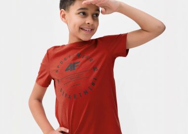 4F BOYS' PRINTED T-SHIRT ΚΟΚΚΙΝΟ - 4F - 