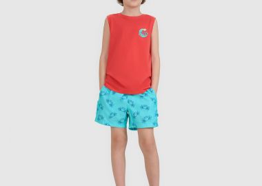 4F BOYS BOARD SWIM SHORTS ΜΠΛΕ - 4F - 