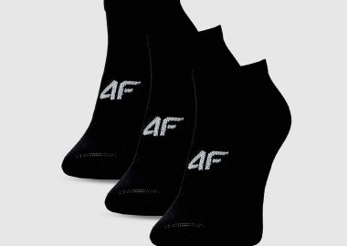 4F CASUAL ANKLE SOCKS 3-PACK ΜΑΥΡΟ - 4F - 