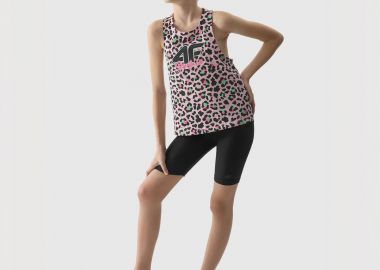 4F GIRL'S KNITTED BIKER LEGGINGS ΜΑΥΡΟ - 4F - 