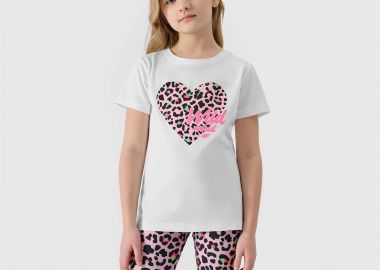 4F GIRL'S KNITTED BIKER LEGGINGS ΡΟΖ - 4F - 