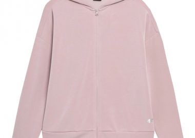 4F Γυναικεία Ζακέτα Φούτερ με Κουκούλα Ροζ H4L22-BLD027-56S - 4f - 