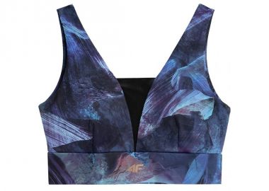 4F Γυναικείο Αθλητικό Μπουστάκι Μωβ με Επένδυση & Ελαφριά Ενίσχυση H4Z21-STAD016-93A - 4f - 