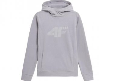 4F Γυναικείο Φούτερ με Κουκούλα Γκρι H4Z22-PLD352-27S - 4f - 