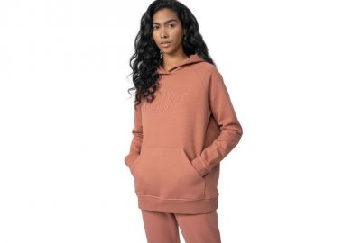 4F Γυναικείο Φούτερ με Κουκούλα Πορτοκαλί 4FSS23TSWSF535-64S - 4f - 