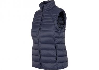 4F Κοντό Γυναικείο Αμάνικο Puffer Μπουφάν για Χειμώνα Μπλε H4Z22-KUDP001-31S - 4f - 