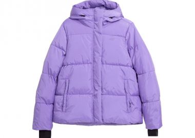 4F Κοντό Γυναικείο Puffer Μπουφάν για Χειμώνα Μωβ 4FAW23TDJAF234-51S - 4f - 