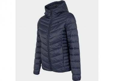 4F Κοντό Γυναικείο Puffer Μπουφάν για Χειμώνα Μπλε H4Z22-KUDP003-31S - 4f - 