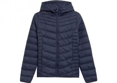 4F Κοντό Γυναικείο Puffer Μπουφάν Navy Μπλε H4Z21-KUDP003-30S - 4f - 
