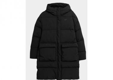 4F Μακρύ Γυναικείο Puffer Μπουφάν για Χειμώνα Μαύρο 4FAW23TDJAF236-20S - 4f - 