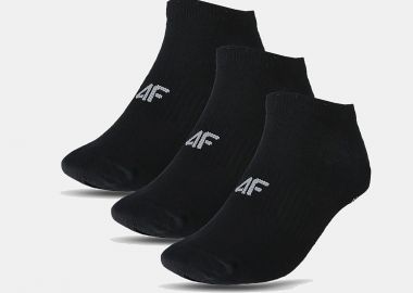 4F MEN'S CASUAL ANKLE SOCKS (3-PACK) ΜΑΥΡΟ - 4F - 