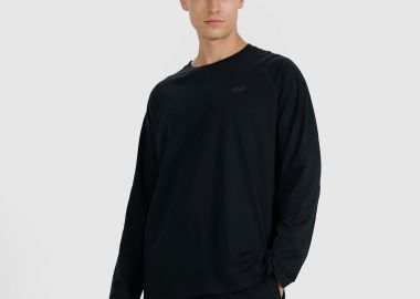 4F MEN'S OVERSIZE PLAIN LONGSLEEVE SWEATSHIRT ΜΑΥΡΟ - 4F - 