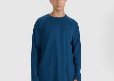 4F MEN'S OVERSIZE PLAIN LONGSLEEVE SWEATSHIRT ΜΠΛΕ - 4F - 