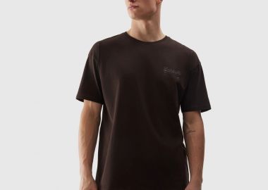 4F MEN'S OVERSIZED ORGANIC COTTON PRINTED T-SHIRT ΚΑΦΕ - 4F - 