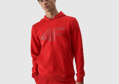 4F MEN'S PULLOVER HOODIE ΚΟΚΚΙΝΟ - 4F - 