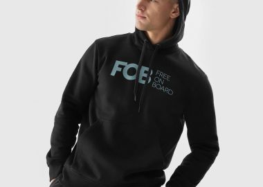 4F MEN'S PULLOVER HOODIE ΜΑΥΡΟ - 4F - 