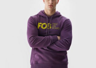 4F MEN'S PULLOVER HOODIE ΜΩΒ - 4F - 